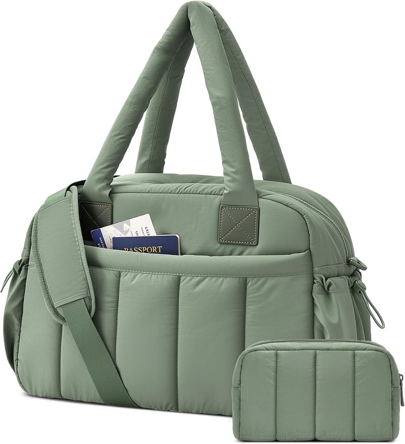 oscaurt Gym Bag for Women Lightweight Duffle Bag for Travel with Toiletry Pouch Water Resistant Carry On Weekender Overnight Duffel - Image 1